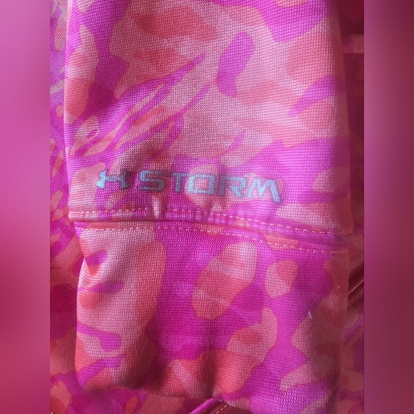Under Armour Storm Bright Pink Big Logo Hoodie Sweatshirt Girls Youth Size Large - Picture 4 of 10